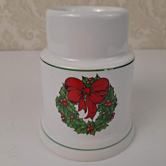 Osram Sylvania Christmas Tealight Votive Candle Holder Glass Lamp Wreath IOB - Picture 3 of 9